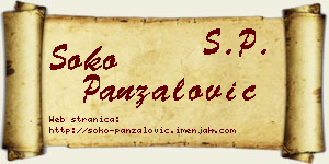 Soko Panzalović vizit kartica
